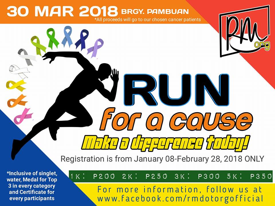 Run For A Cause Fun Runs / Trail Running Itineraries, Schedules as of